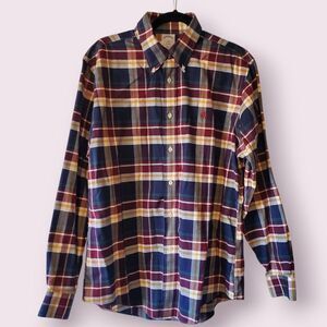 Brooks Brothers Regent Multi Colored Plaid Men's L Button Down Long Sleeve Shirt